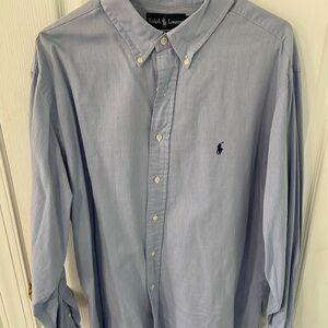 Ralph Lauren Men's Light Blue Button Down Shirt